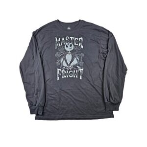 Disney Mens Master of Fright Nightmare Before Christmas Long Sleeve Shirt Size M